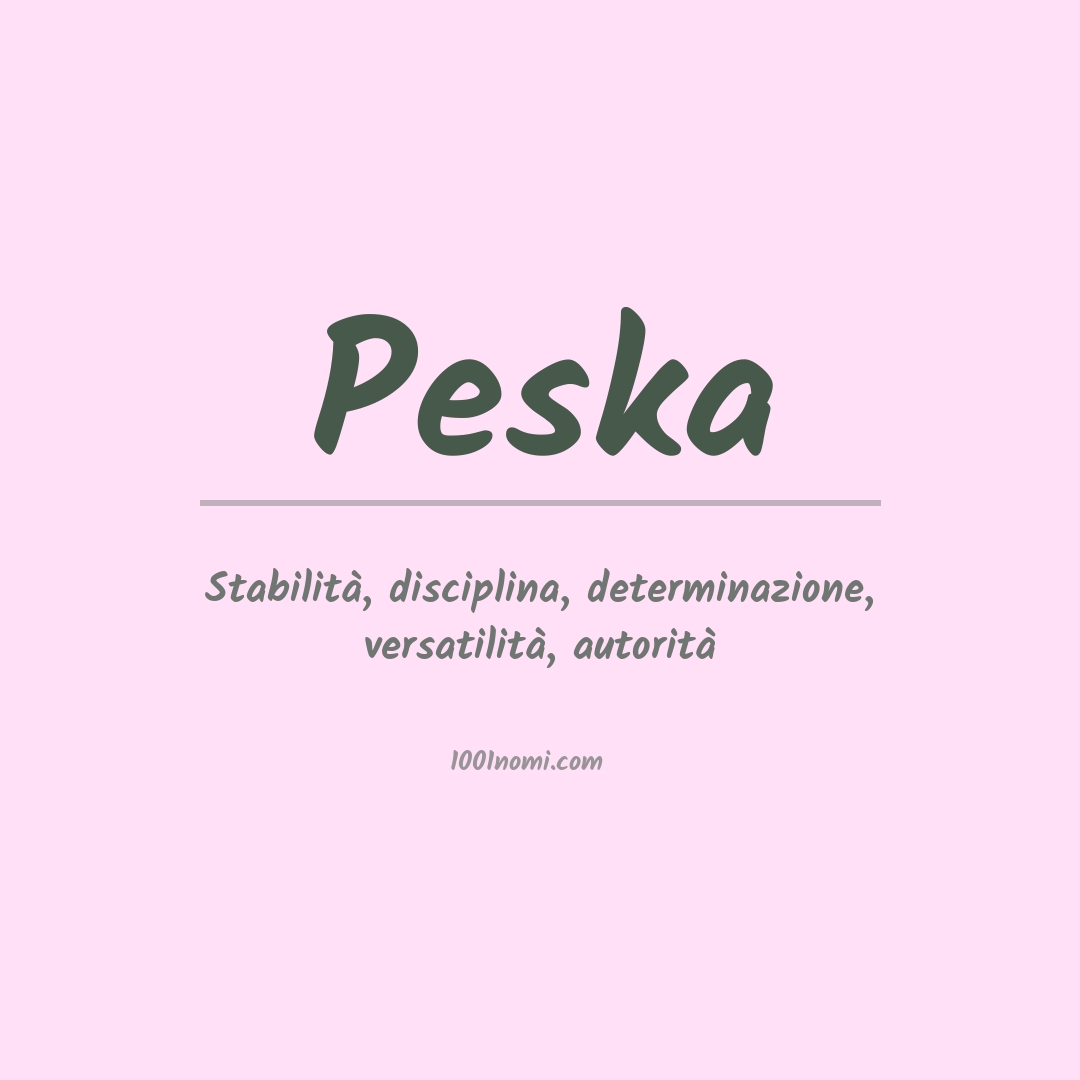 Significato del nome Peska