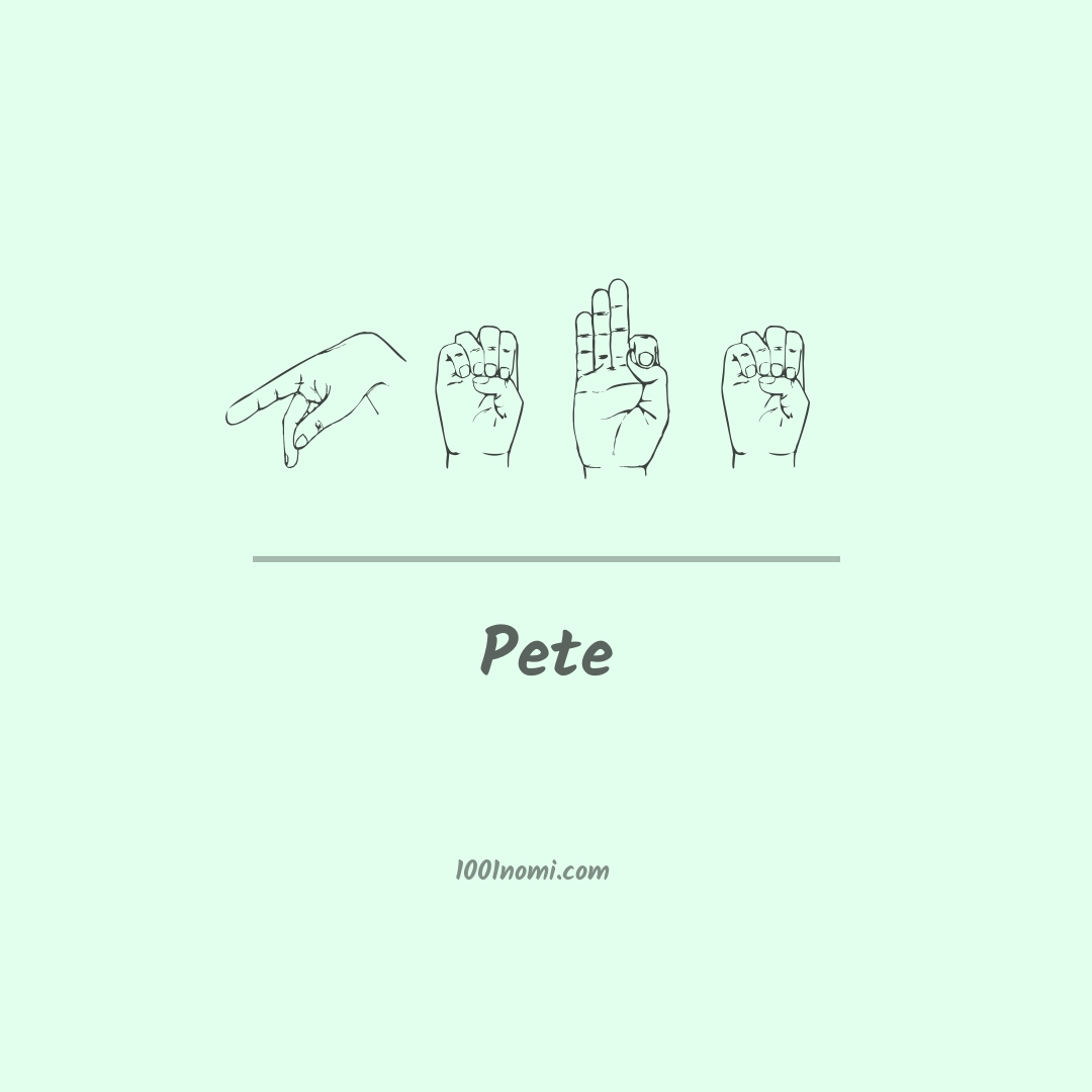 Pete nella lingua dei segni