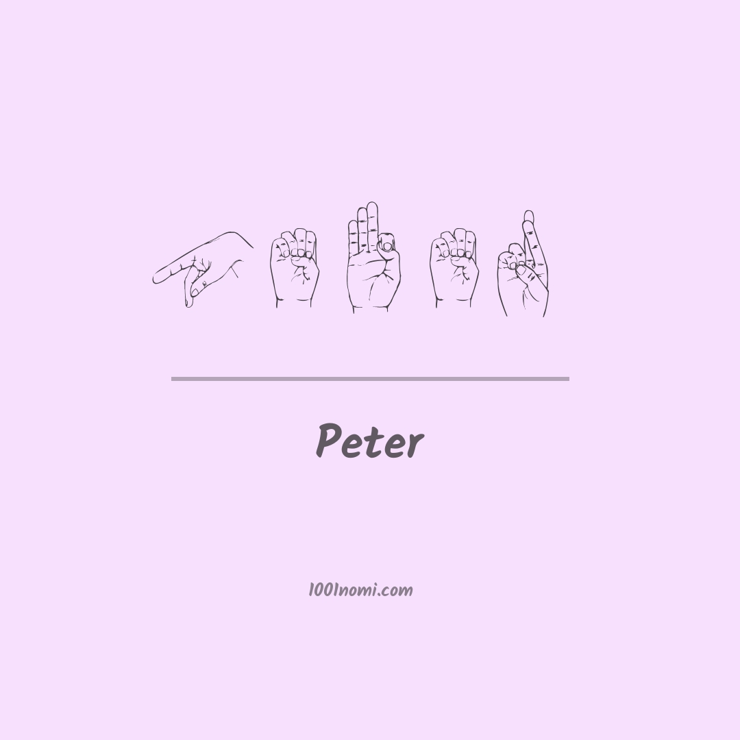 Peter nella lingua dei segni
