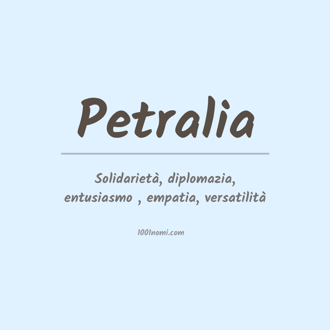 Significato del nome Petralia