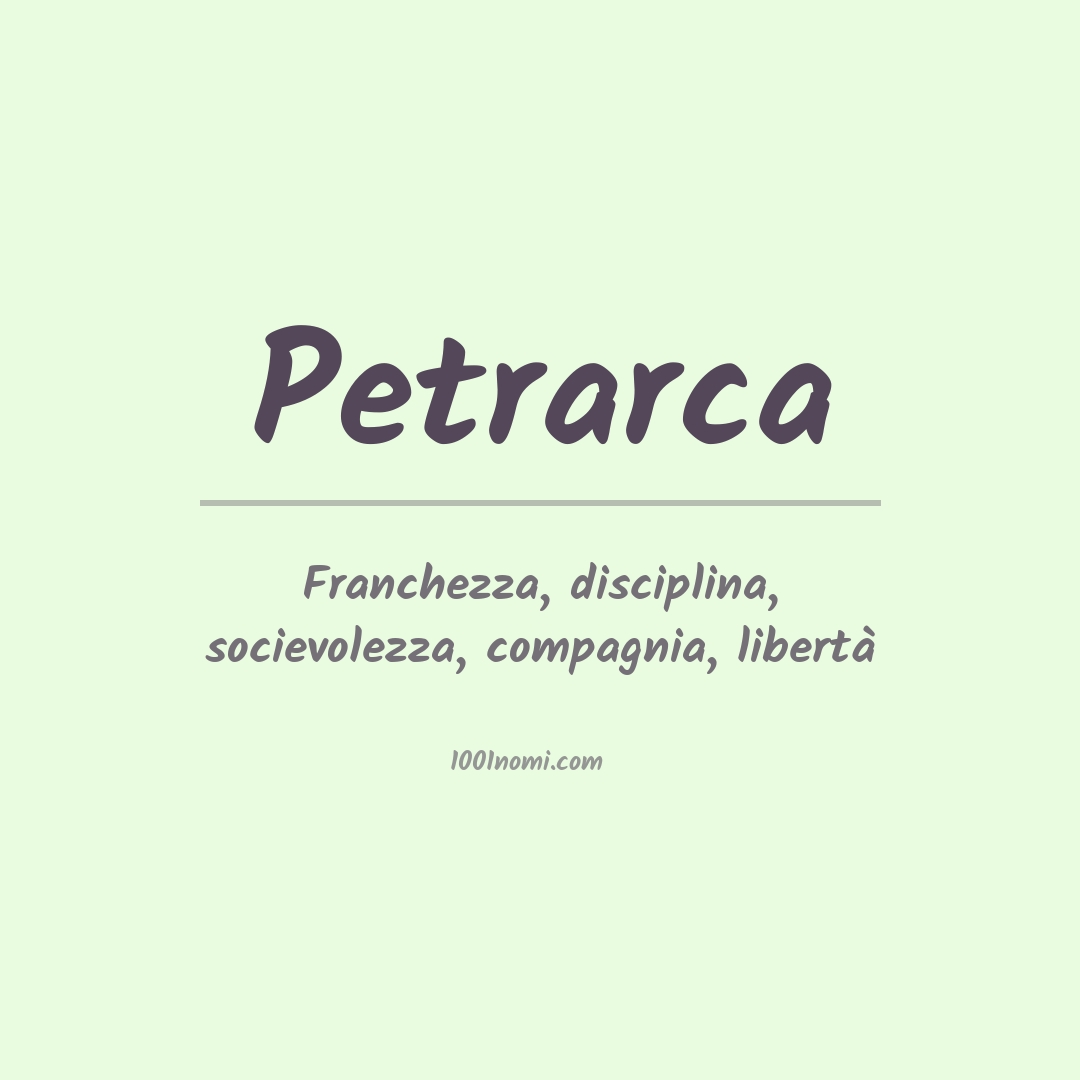 Significato del nome Petrarca