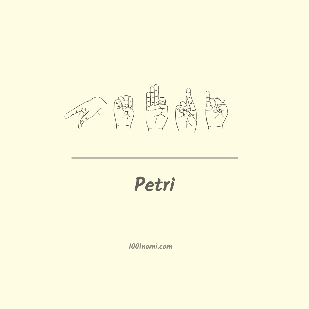 Petri nella lingua dei segni