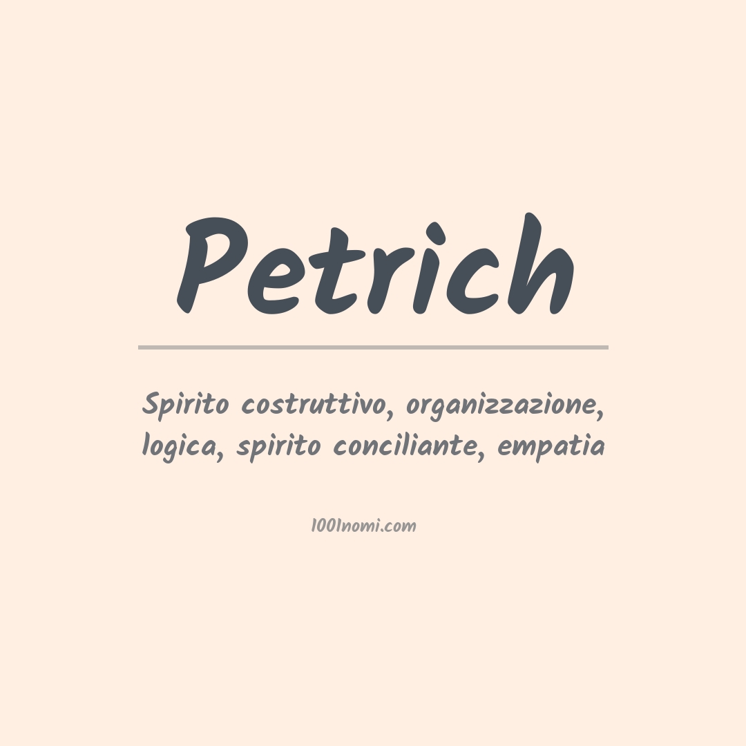 Significato del nome Petrich