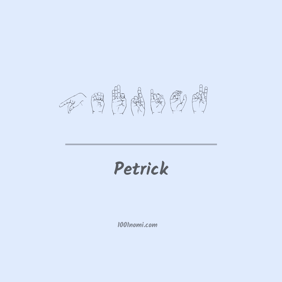 Petrick nella lingua dei segni