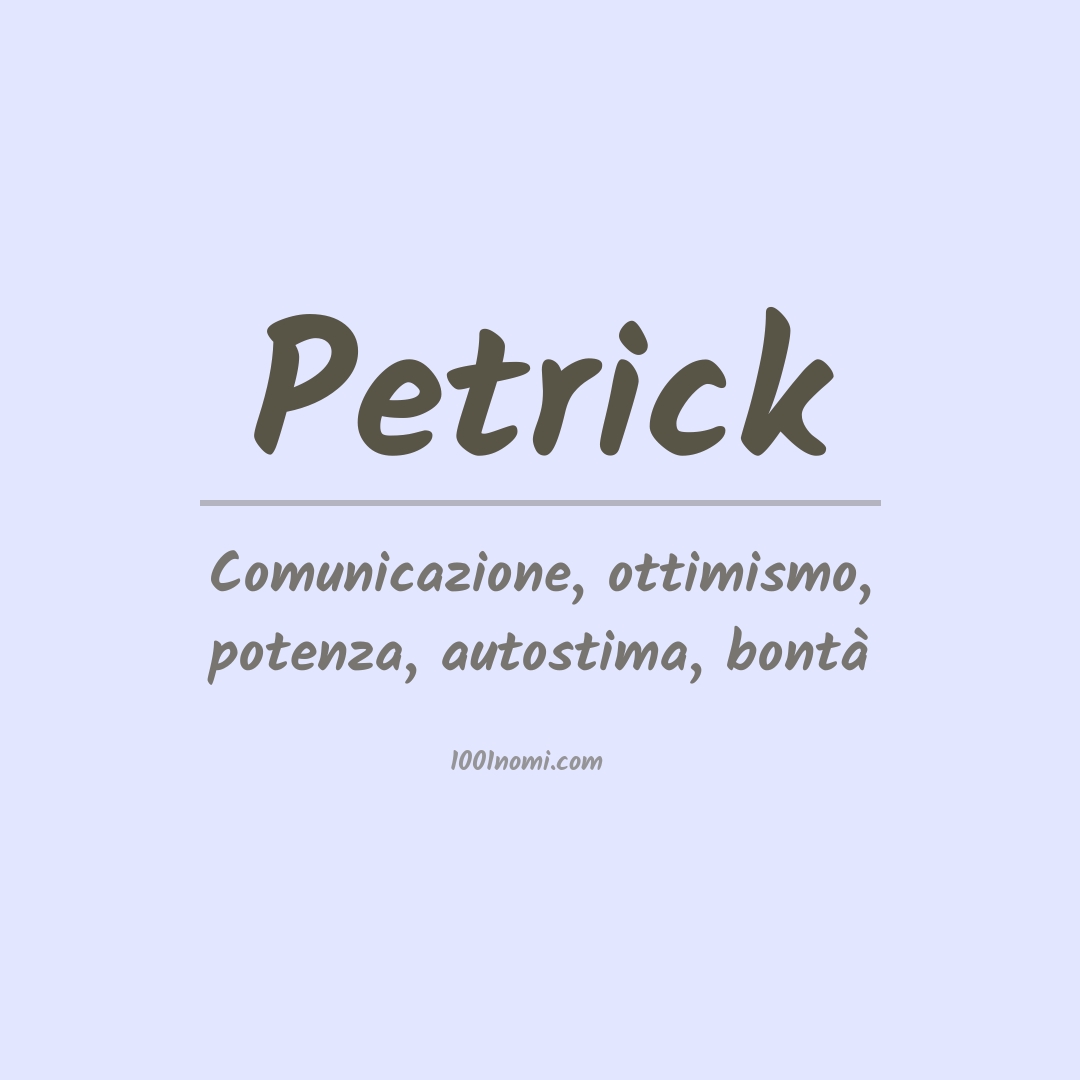 Significato del nome Petrick