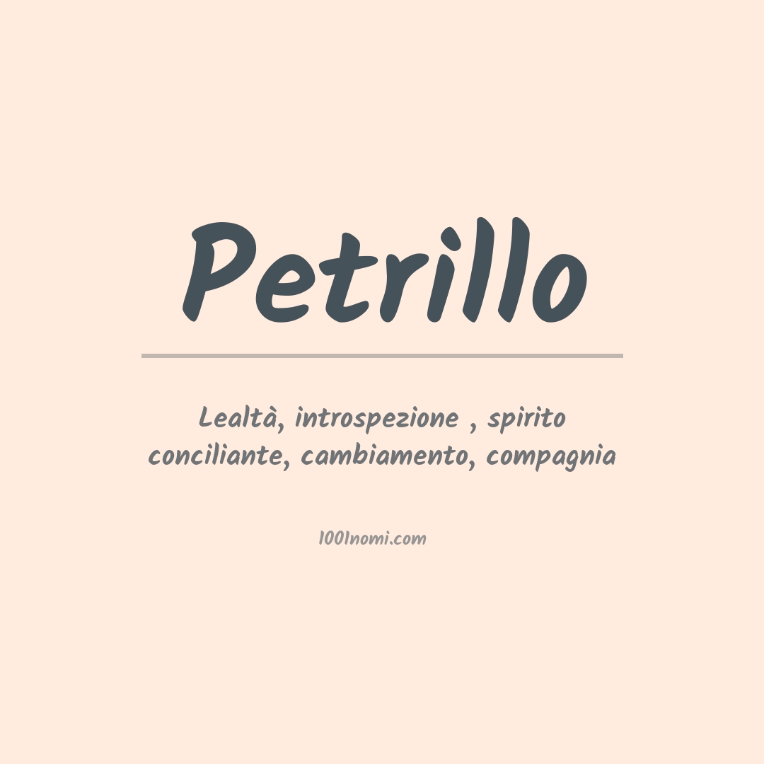 Significato del nome Petrillo