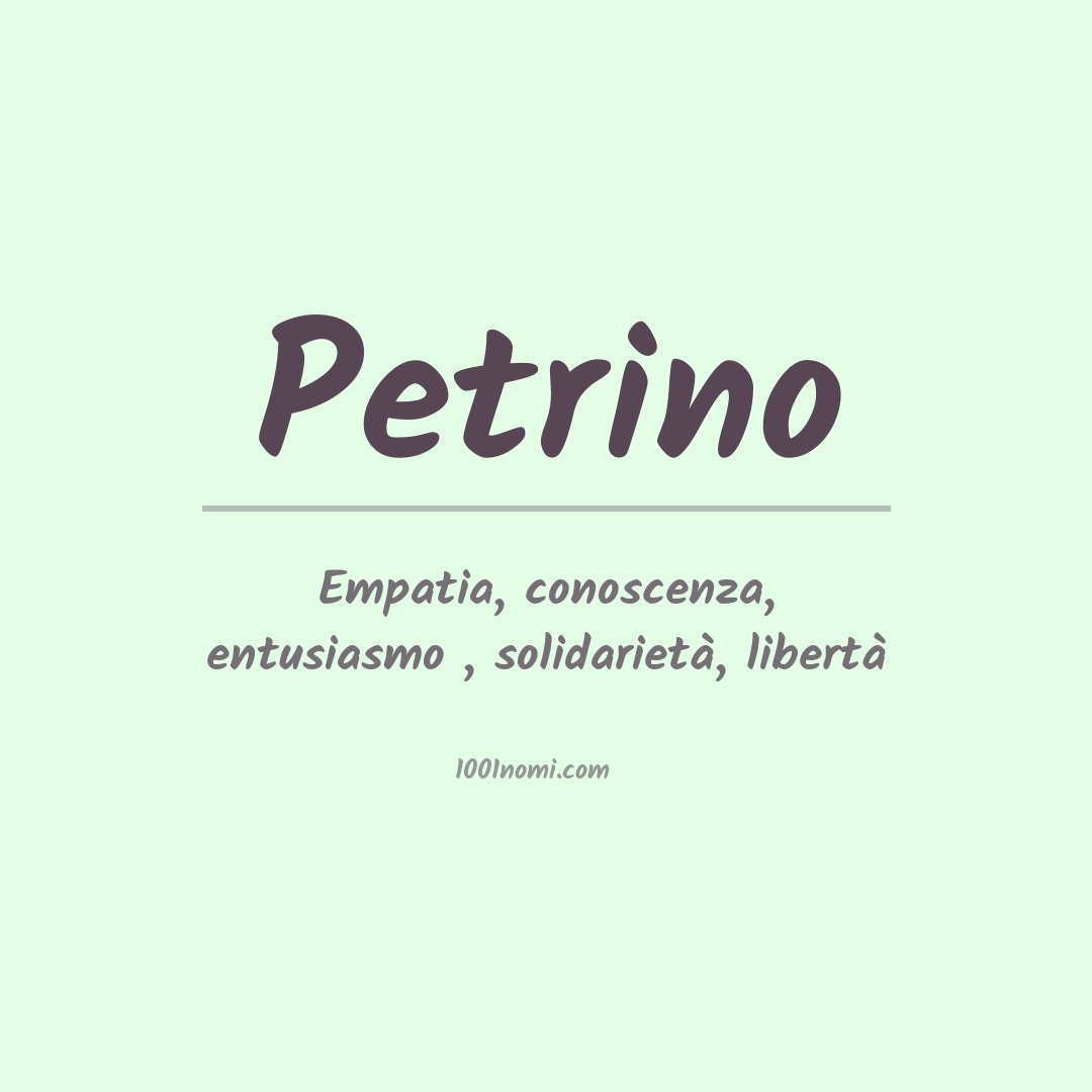 Significato del nome Petrino