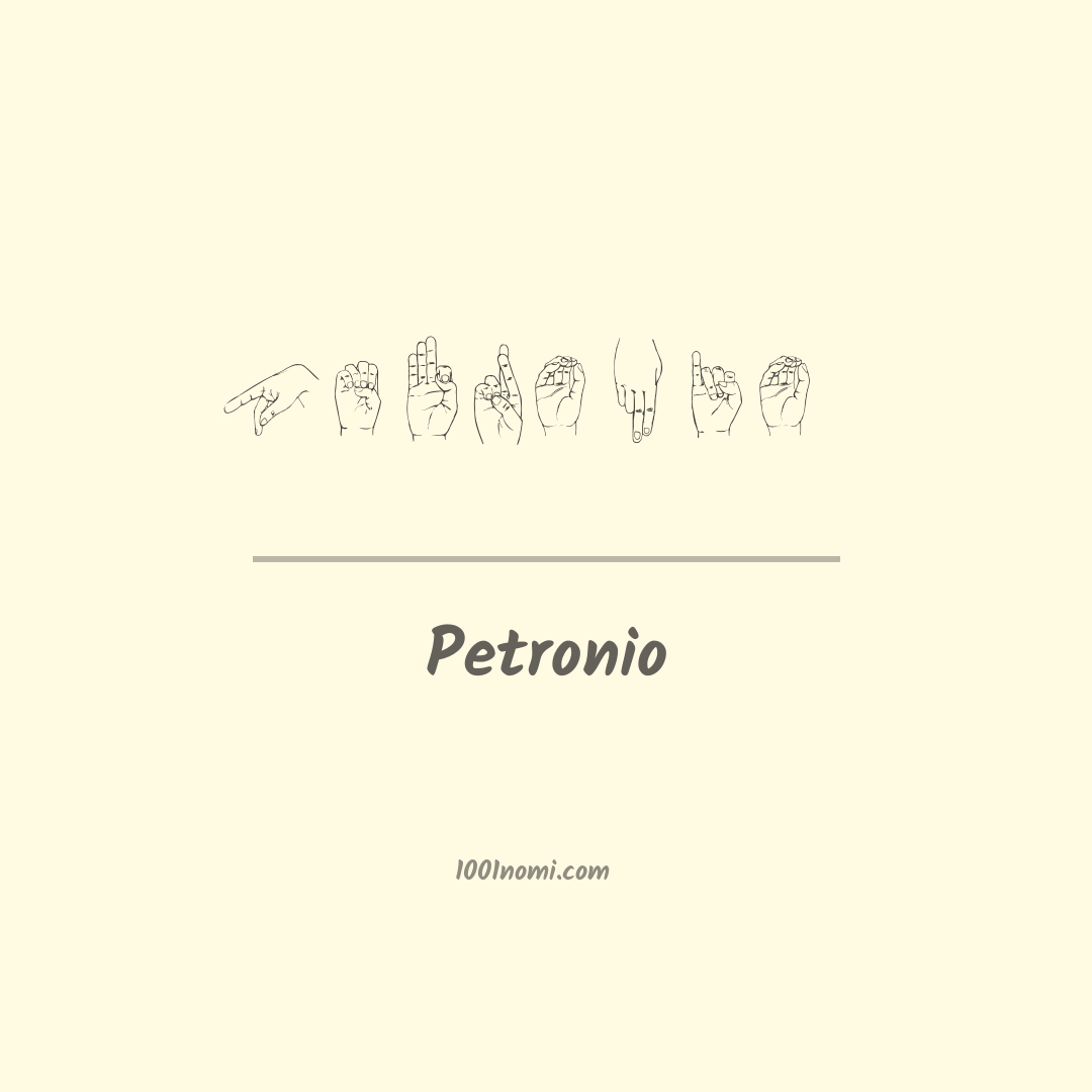 Petronio nella lingua dei segni