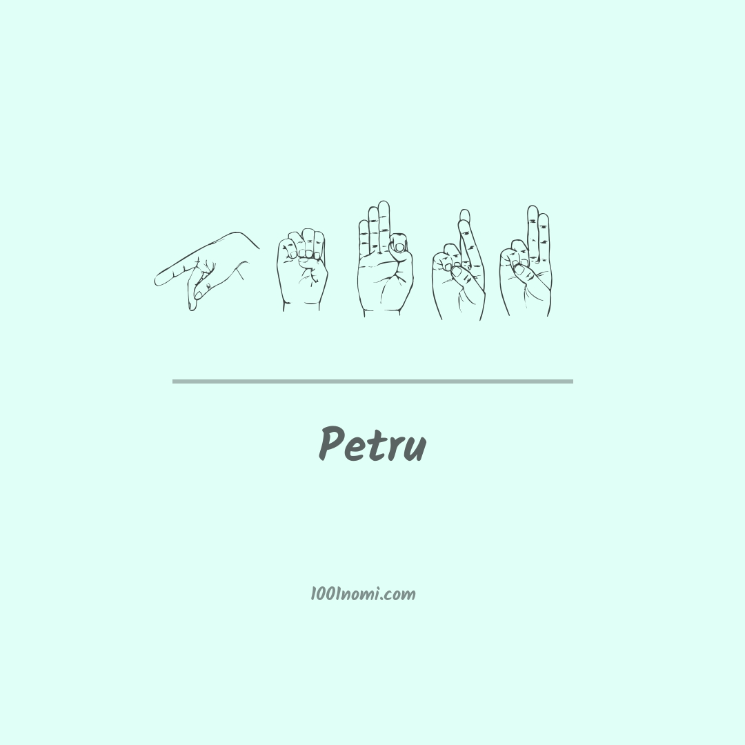 Petru nella lingua dei segni