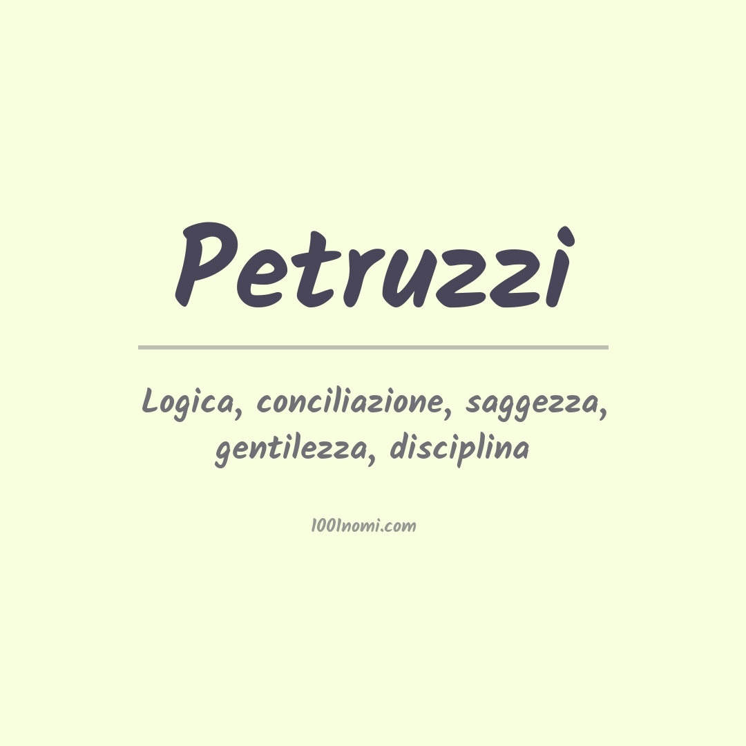 Significato del nome Petruzzi