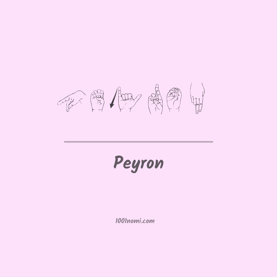 Peyron nella lingua dei segni