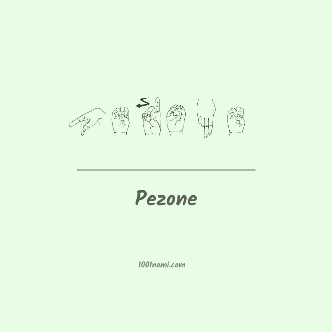 Pezone nella lingua dei segni