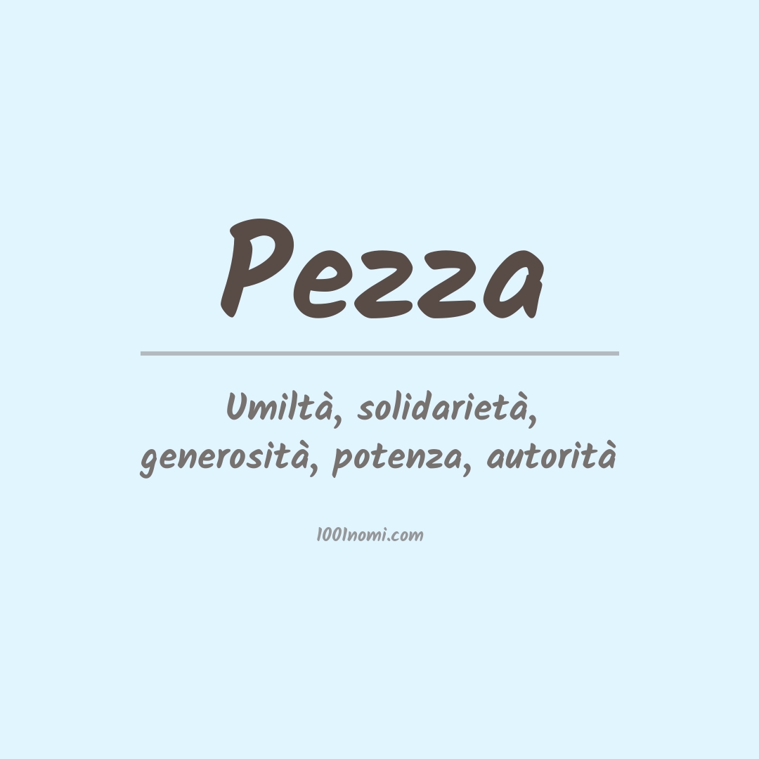 Significato del nome Pezza