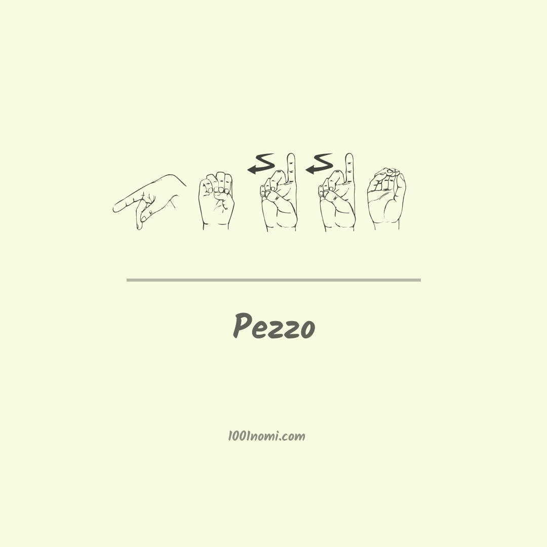 Pezzo nella lingua dei segni