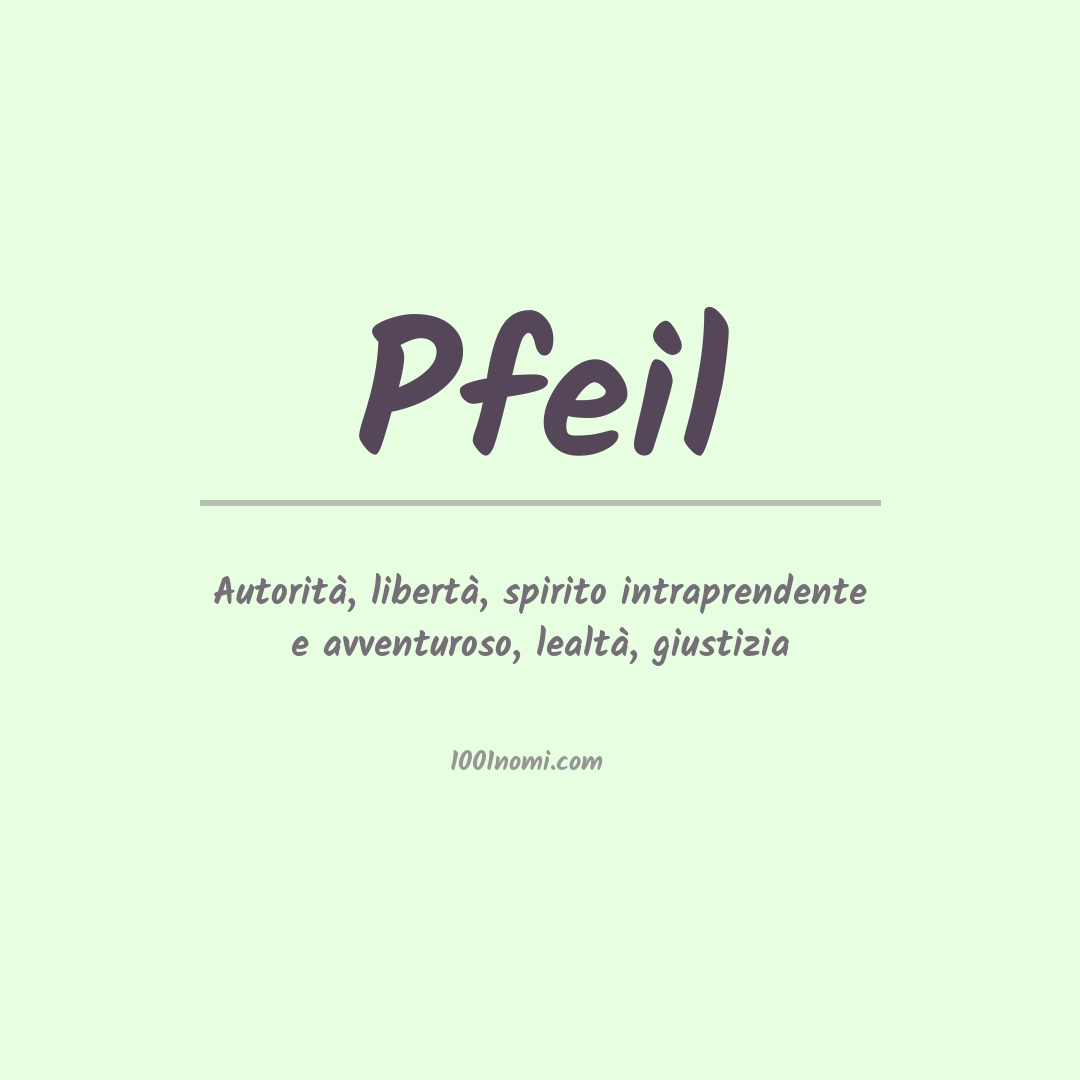 Significato del nome Pfeil