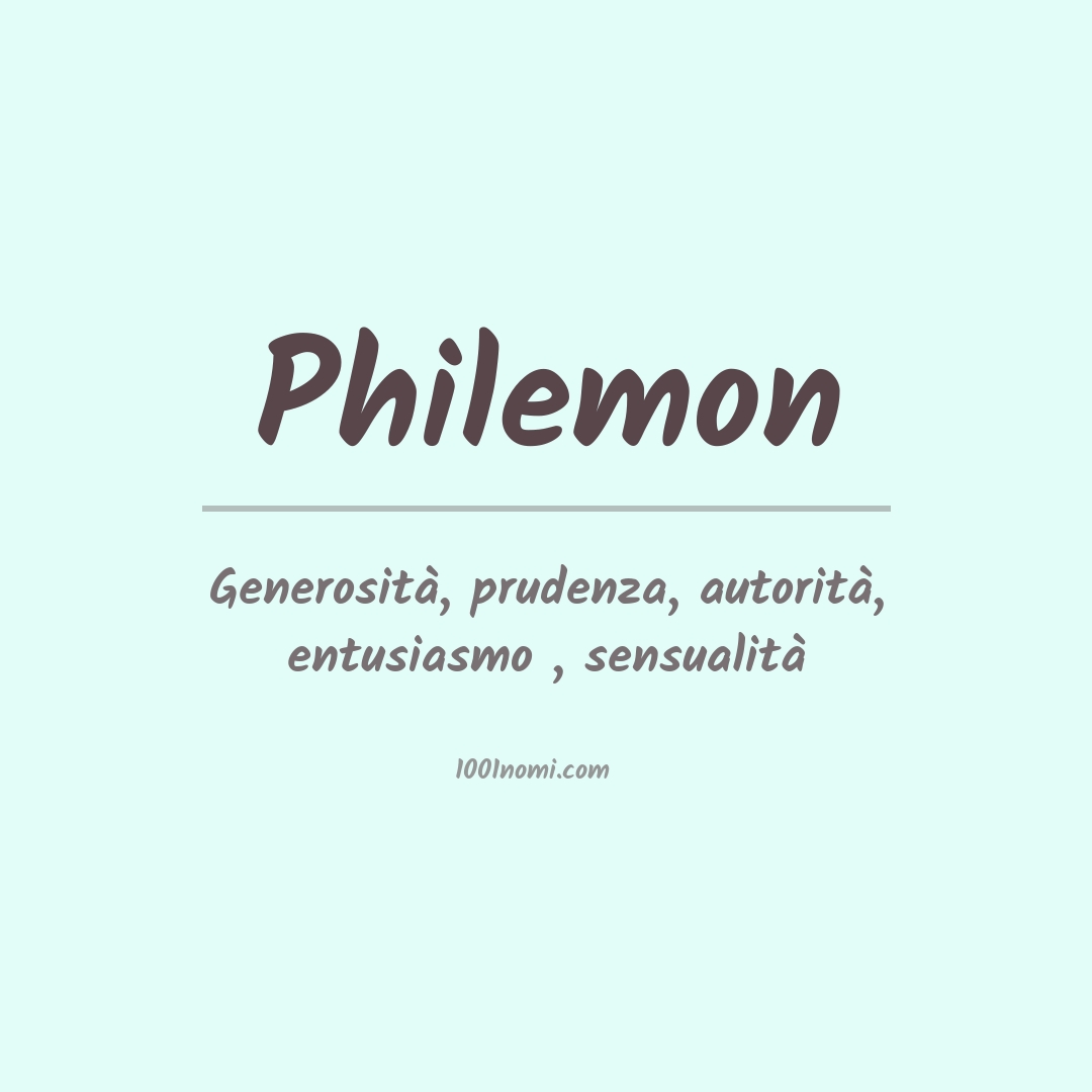 Significato del nome Philemon