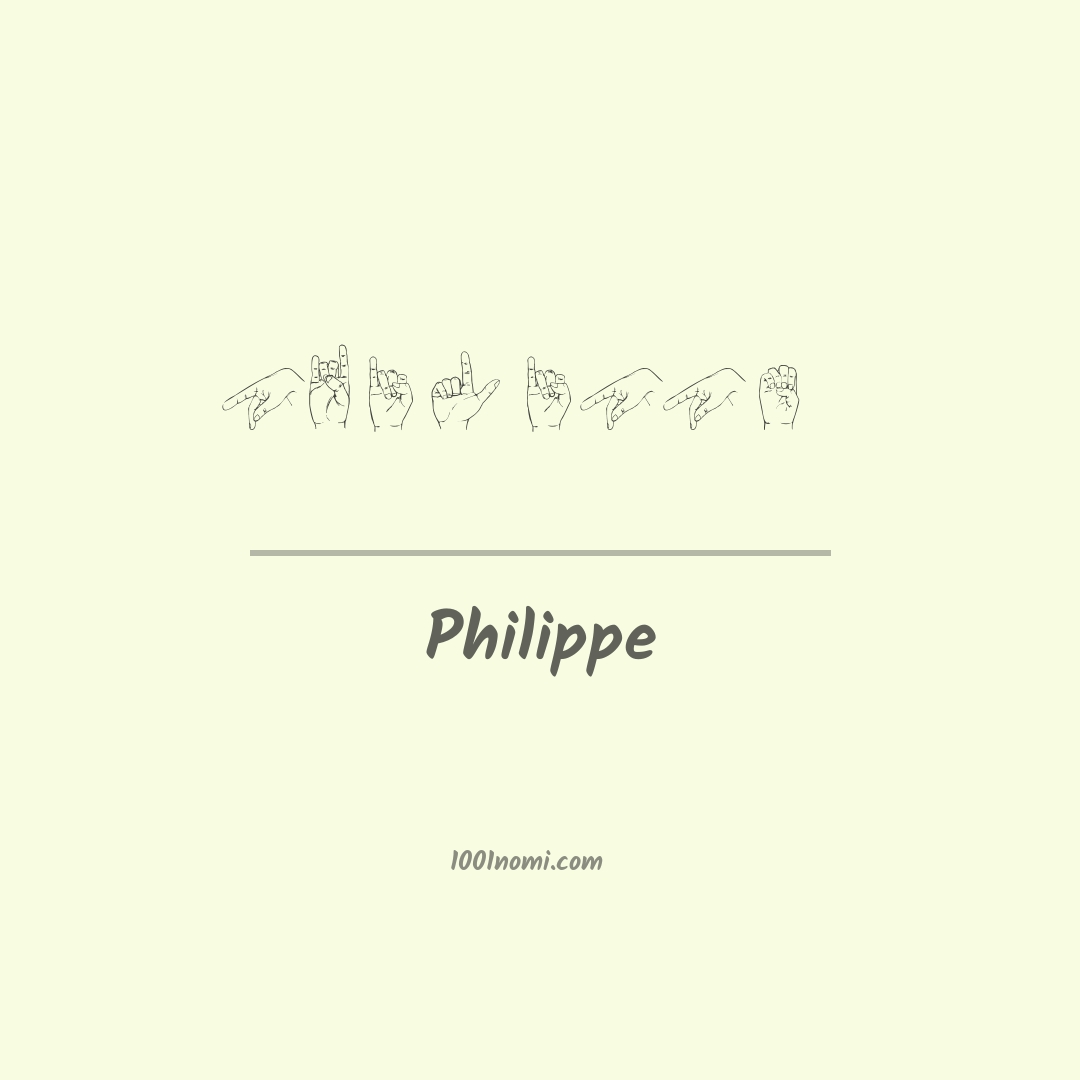 Philippe nella lingua dei segni
