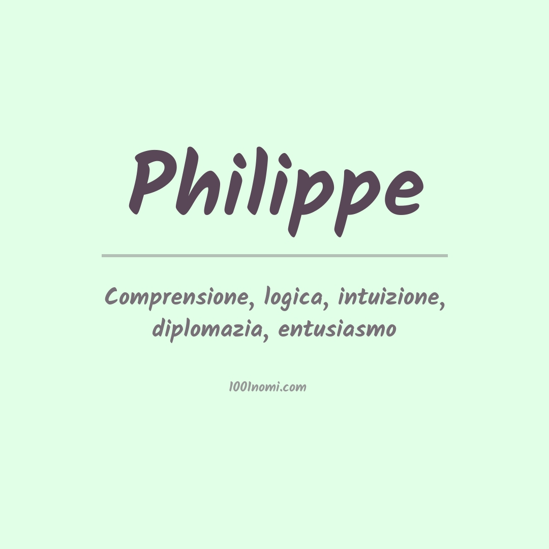 Significato del nome Philippe