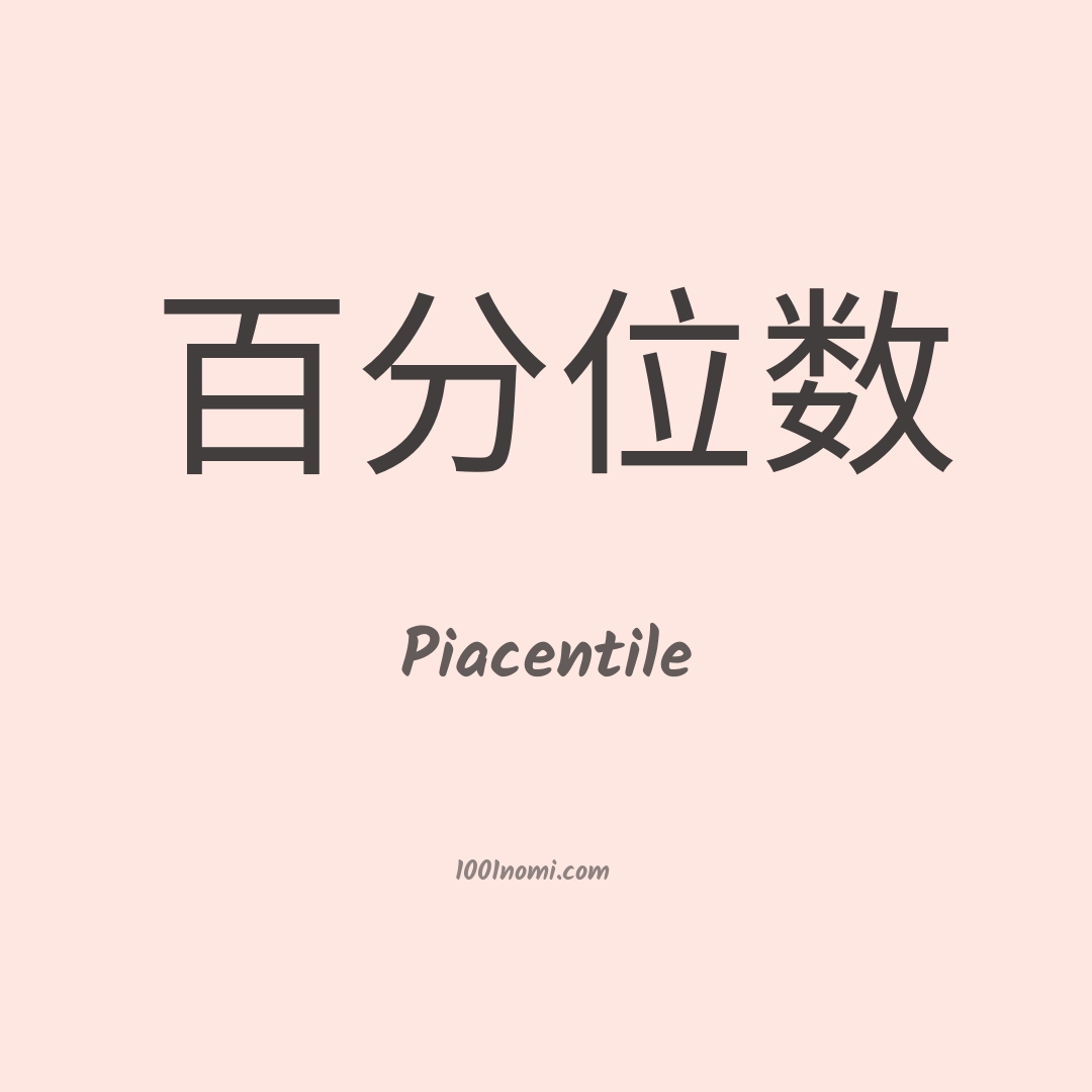 Piacentile in cinese