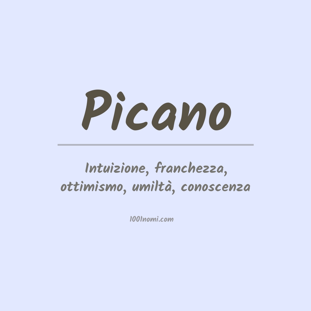 Significato del nome Picano