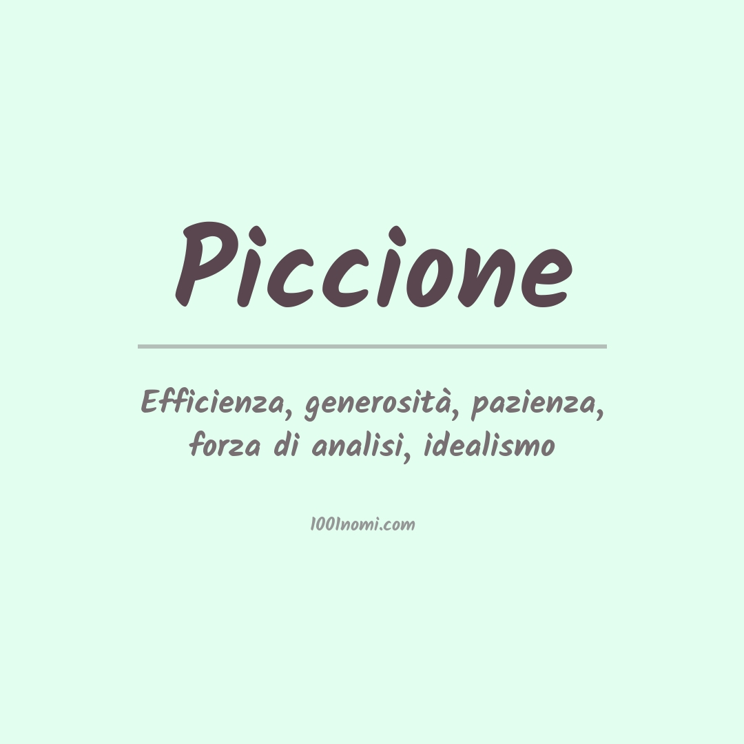 Significato del nome Piccione