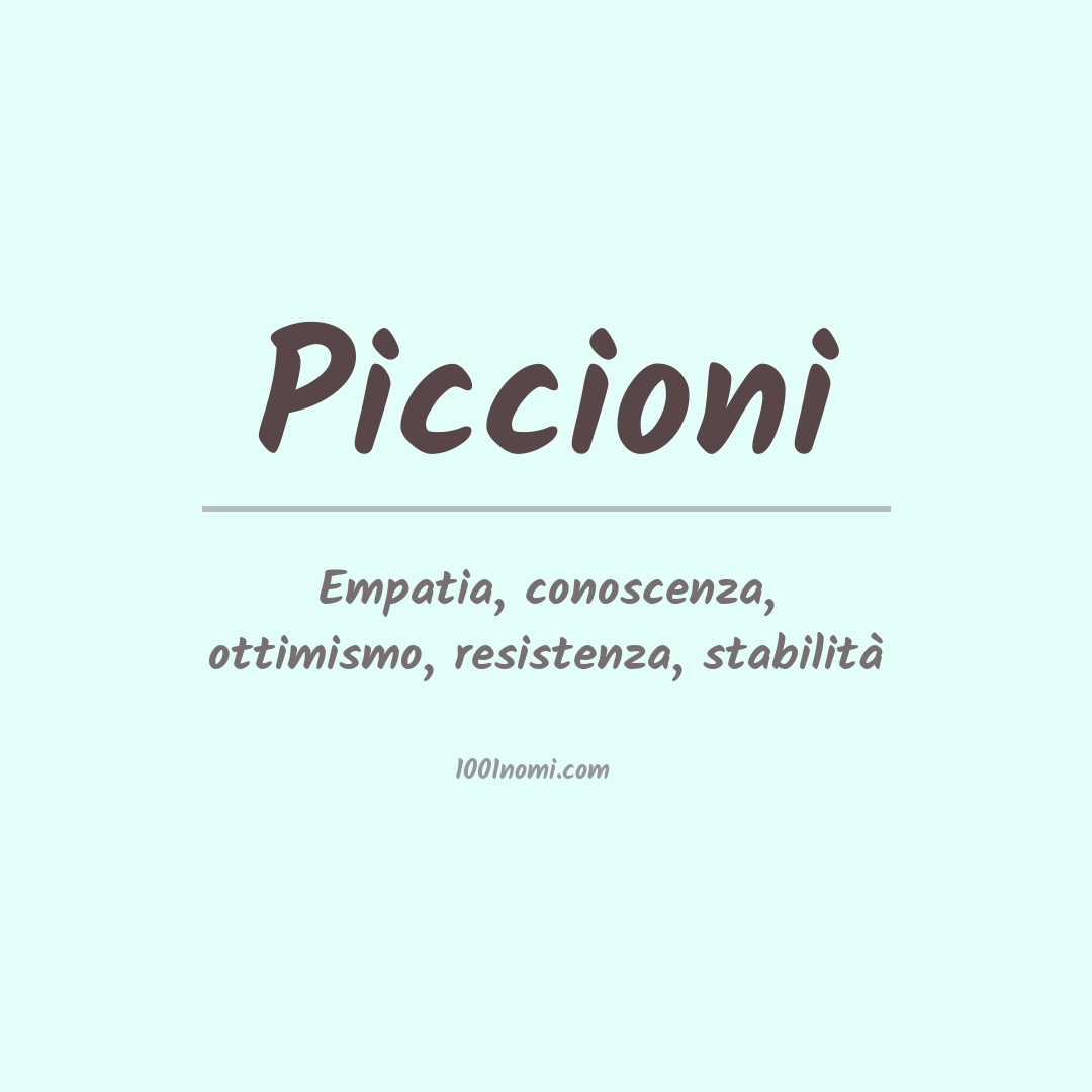 Significato del nome Piccioni