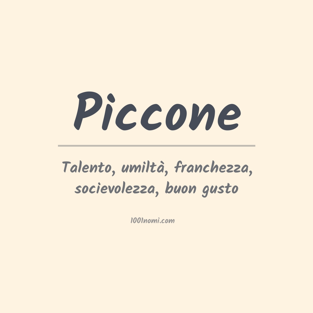 Significato del nome Piccone