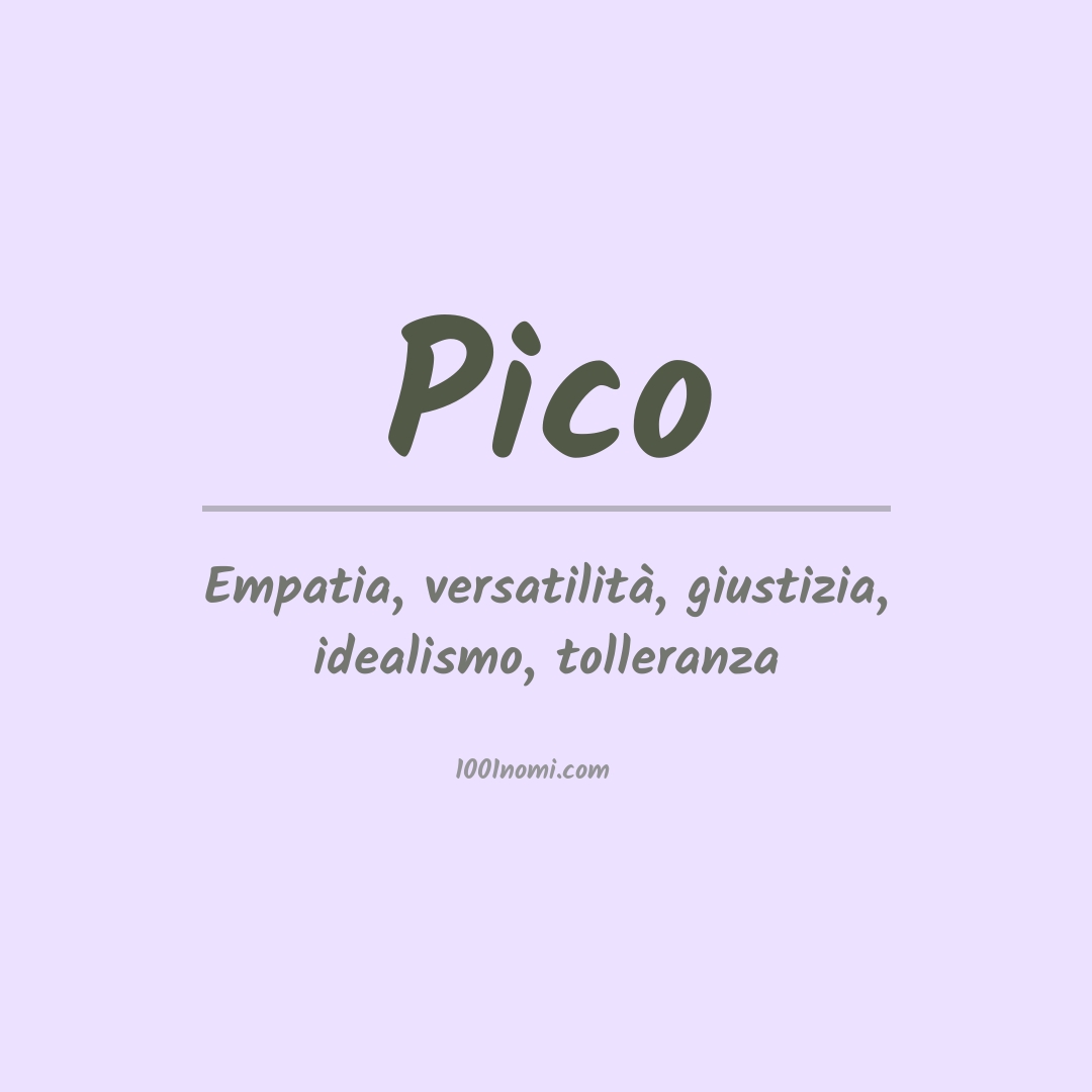 Significato del nome Pico