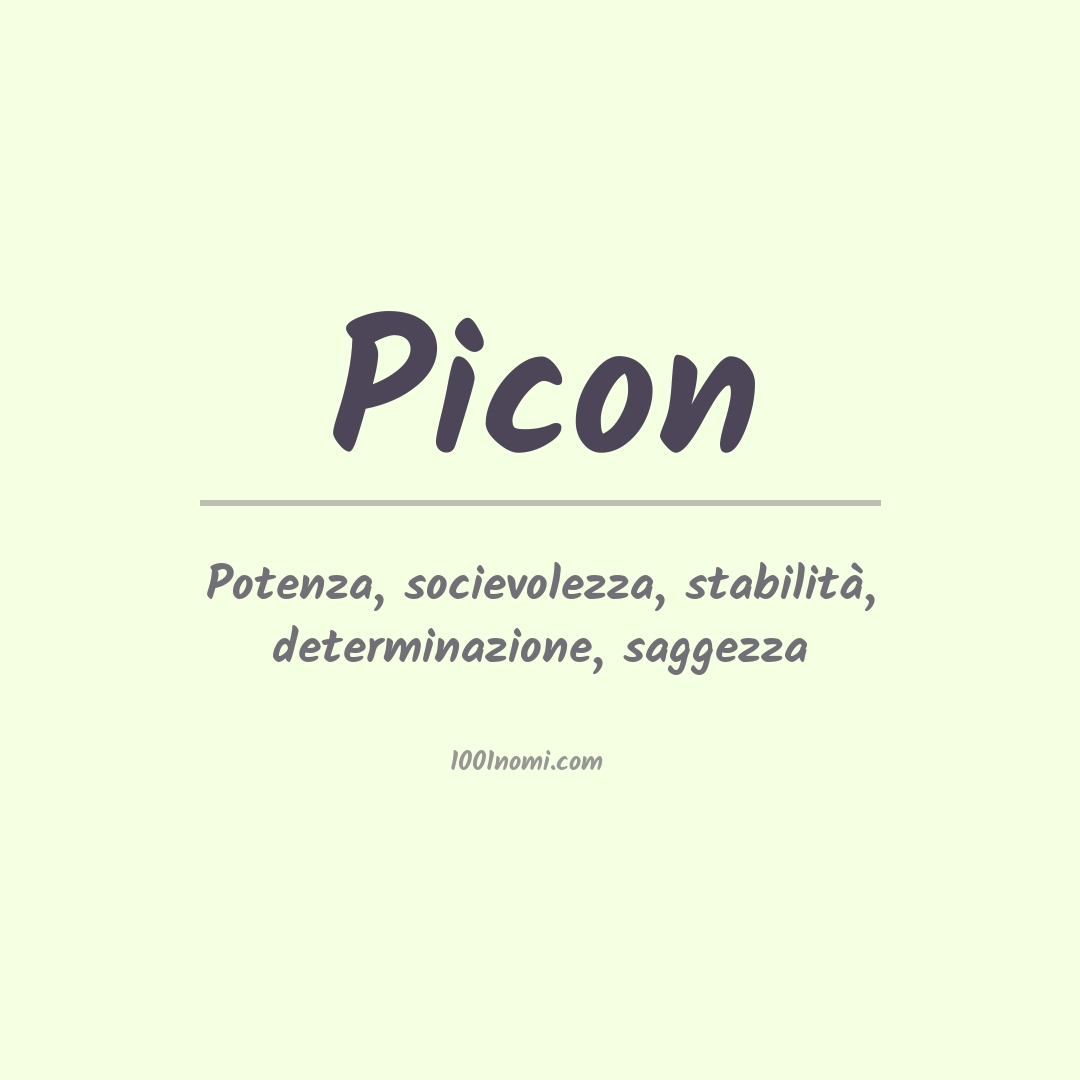 Significato del nome Picon