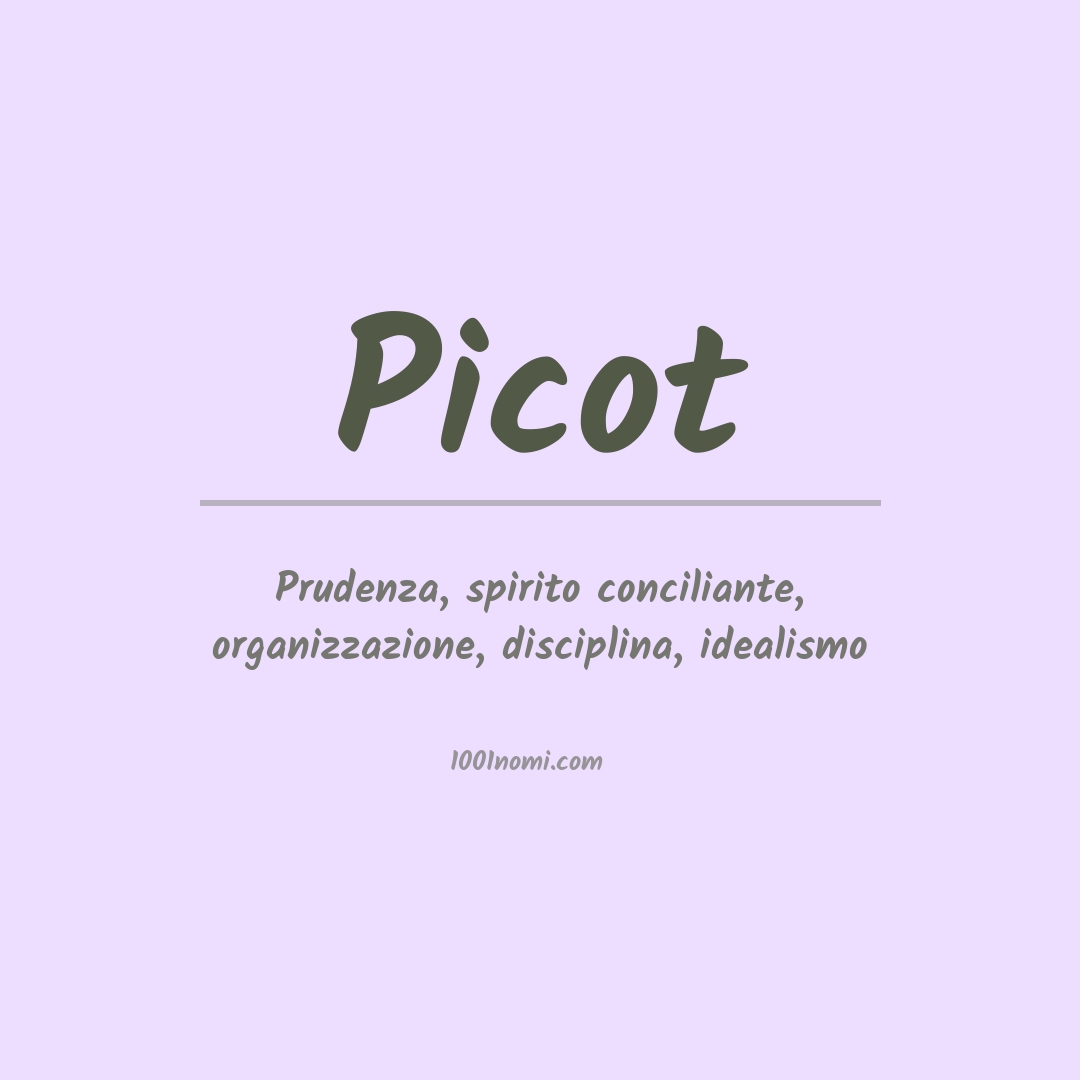 Significato del nome Picot