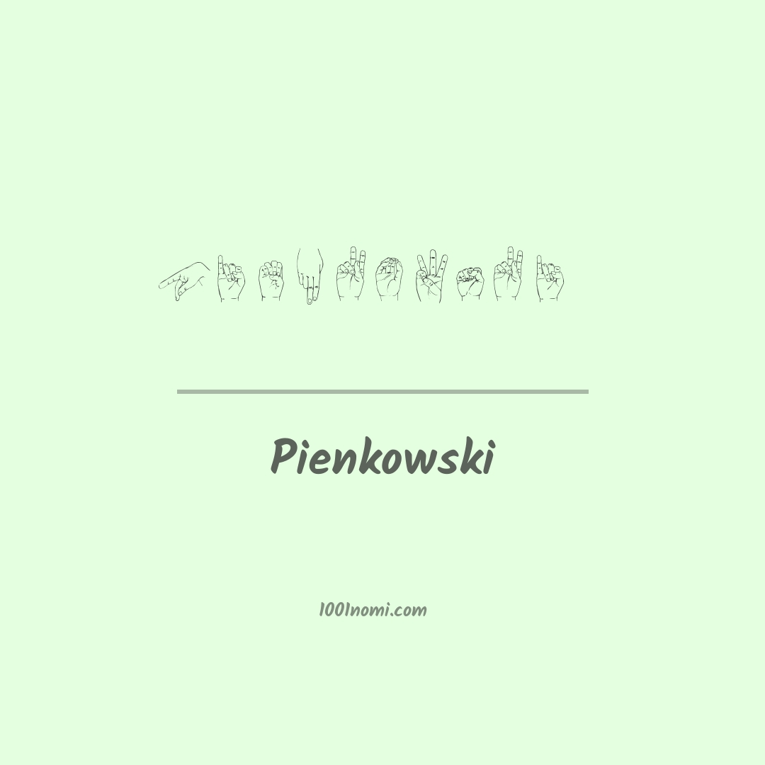Pienkowski nella lingua dei segni