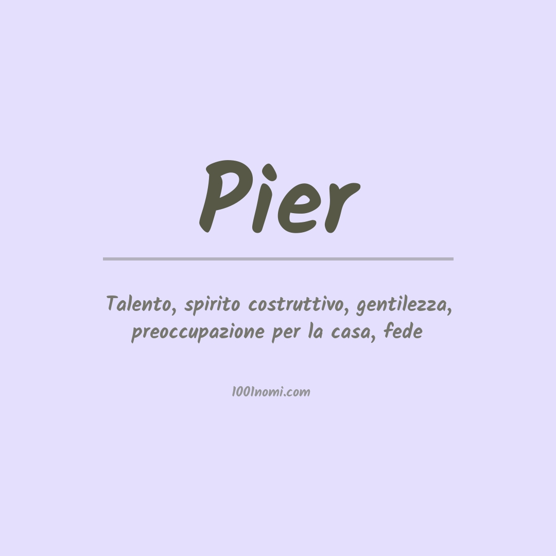 Significato del nome Pier