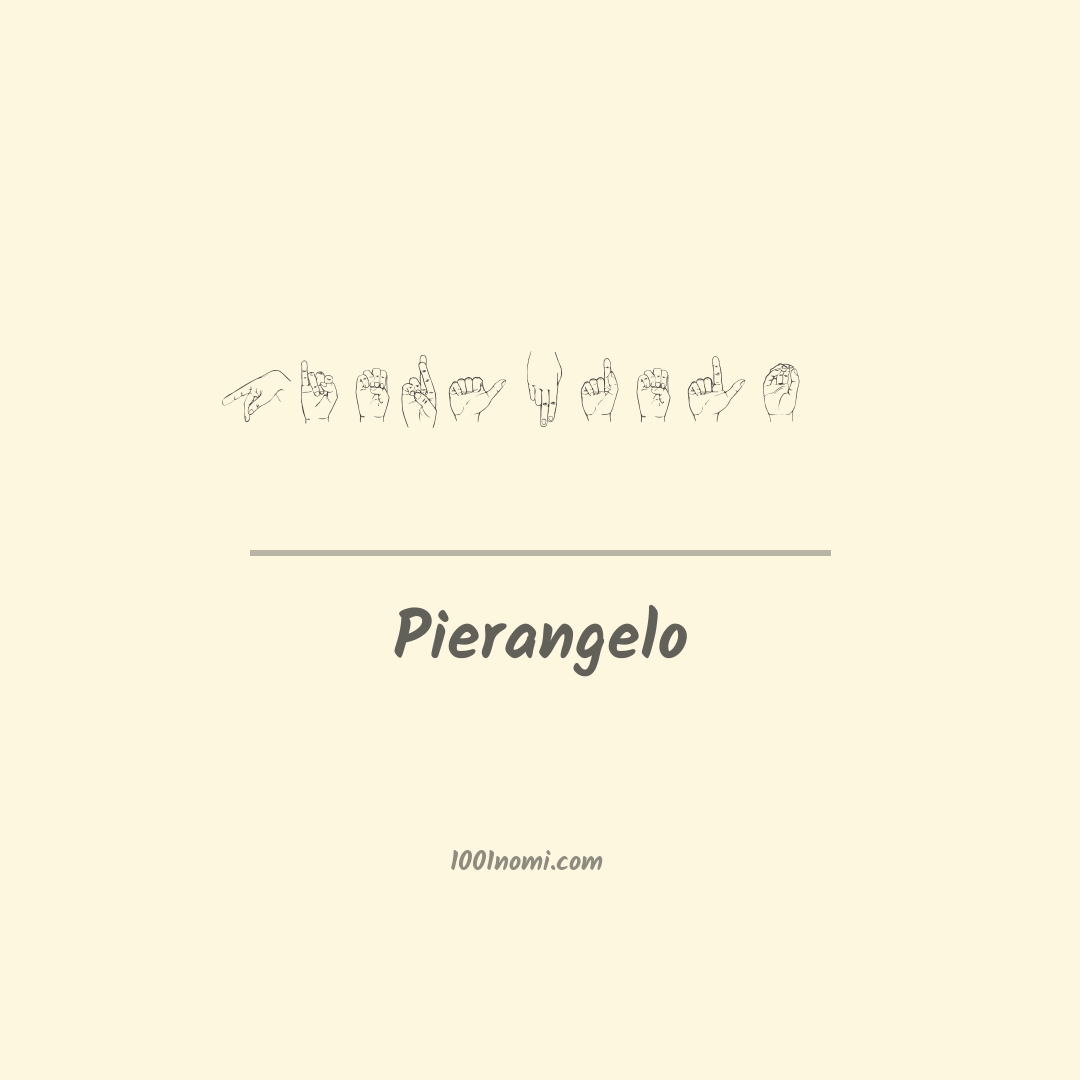 Pierangelo nella lingua dei segni Pierangelo nella lingua dei segni