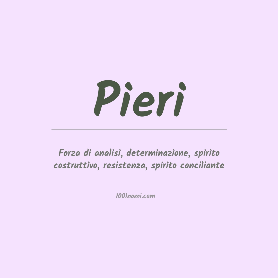 Significato del nome Pieri