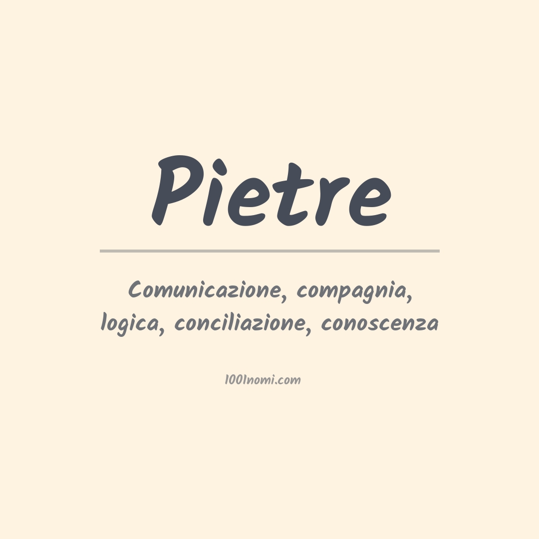 Significato del nome Pietre Significato del nome Pietre
