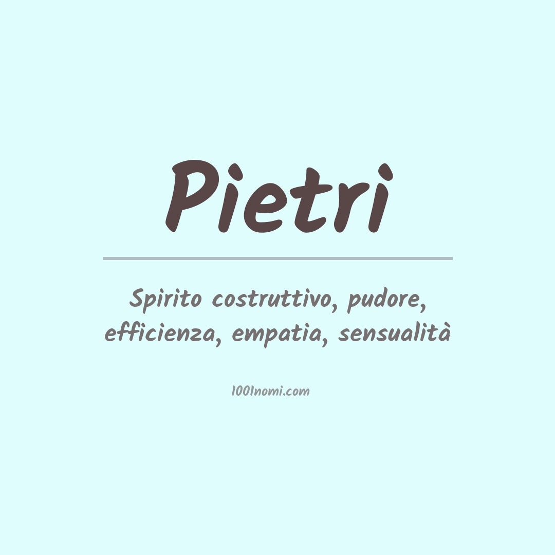 Significato del nome Pietri