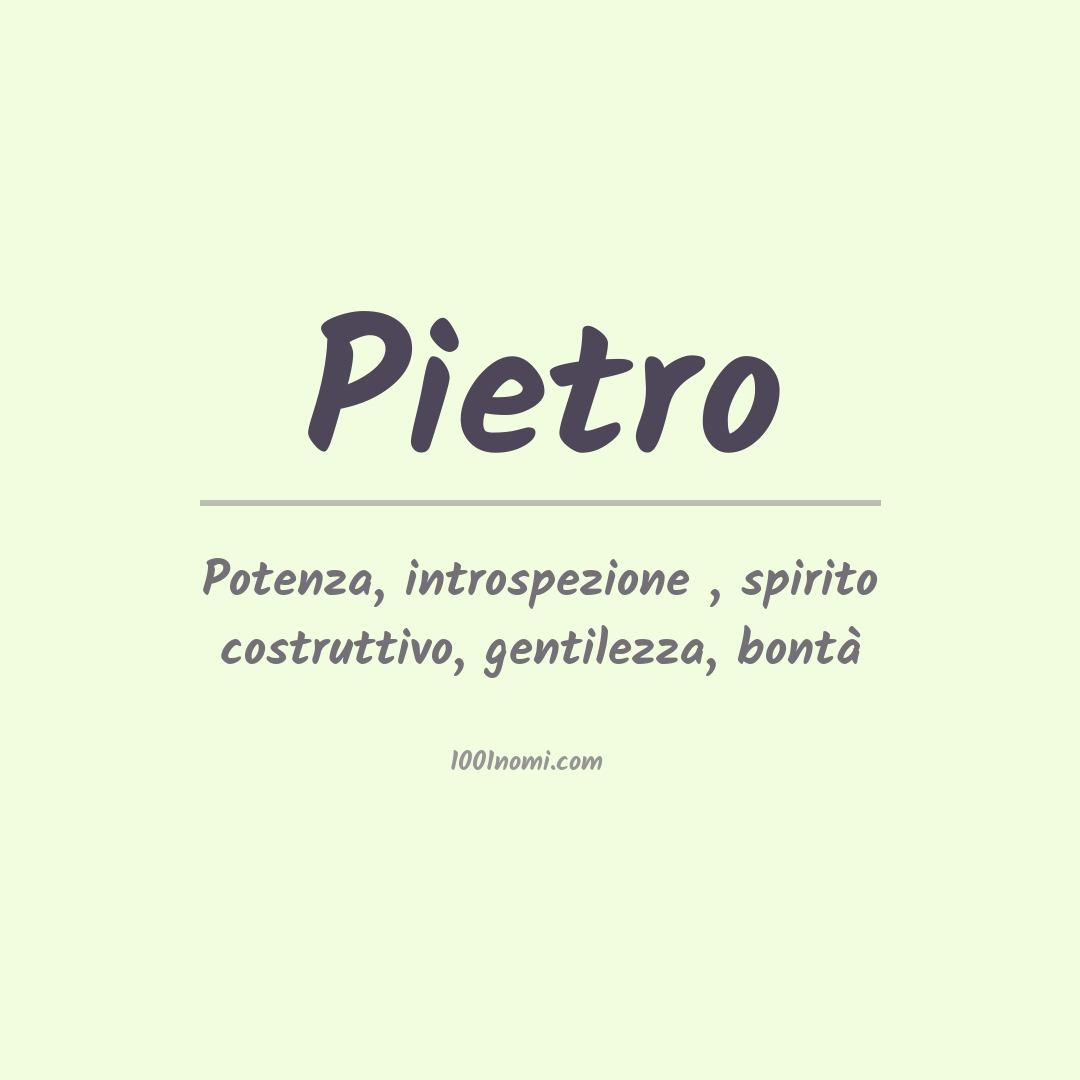 Significato del nome Pietro