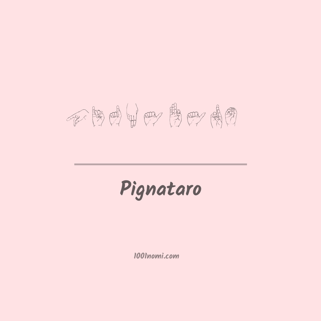 Pignataro nella lingua dei segni
