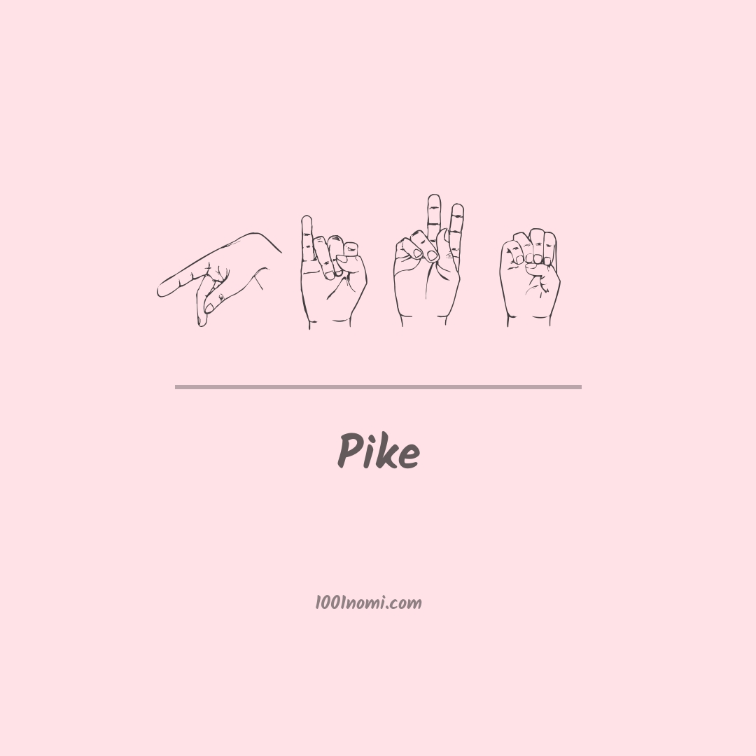 Pike nella lingua dei segni