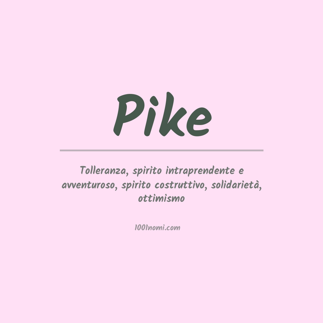 Significato del nome Pike