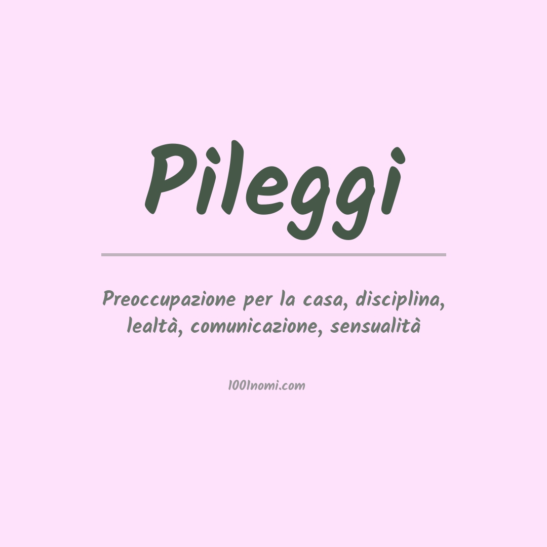 Significato del nome Pileggi Significato del nome Pileggi