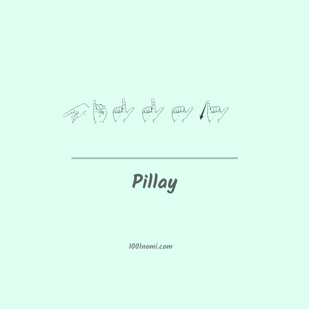 Pillay nella lingua dei segni Pillay nella lingua dei segni