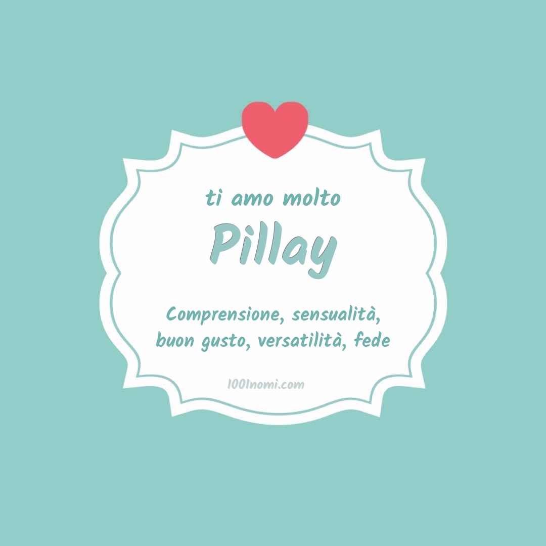 ti amo molto Pillay Ti amo molto Pillay