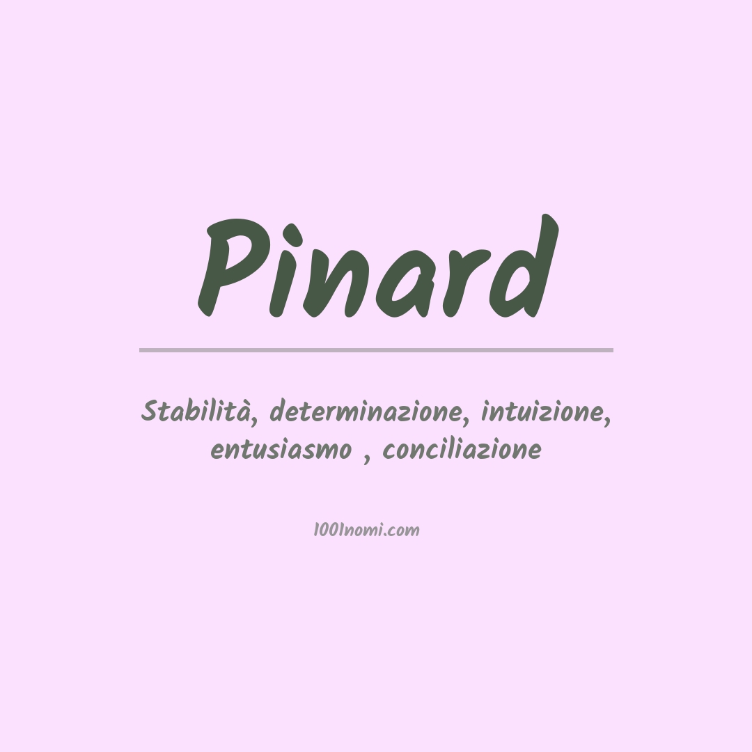 Significato del nome Pinard