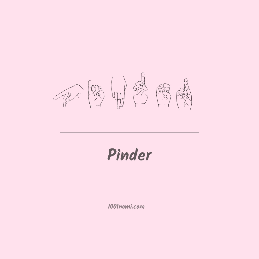 Pinder nella lingua dei segni Pinder nella lingua dei segni