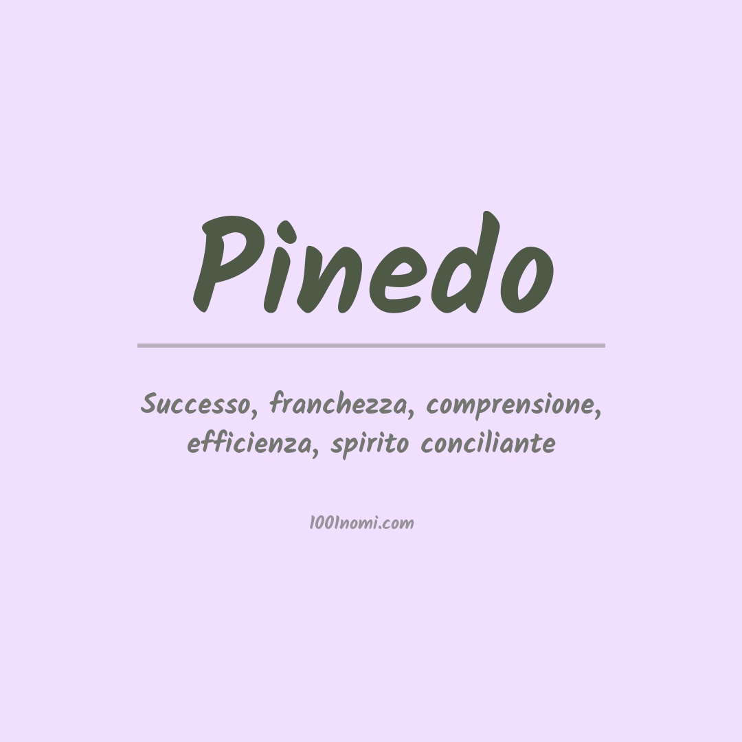 Significato del nome Pinedo