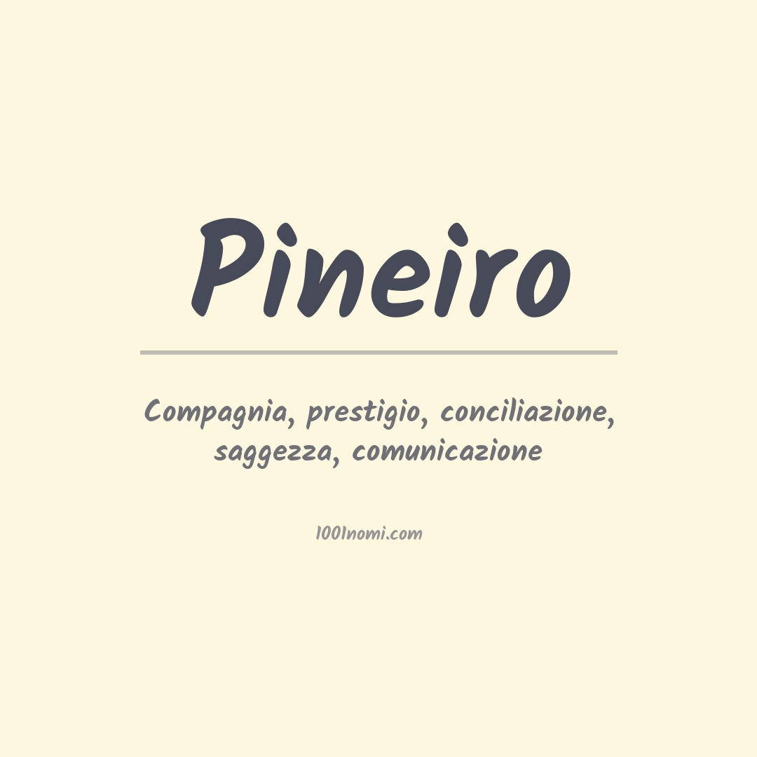 Significato del nome Pineiro