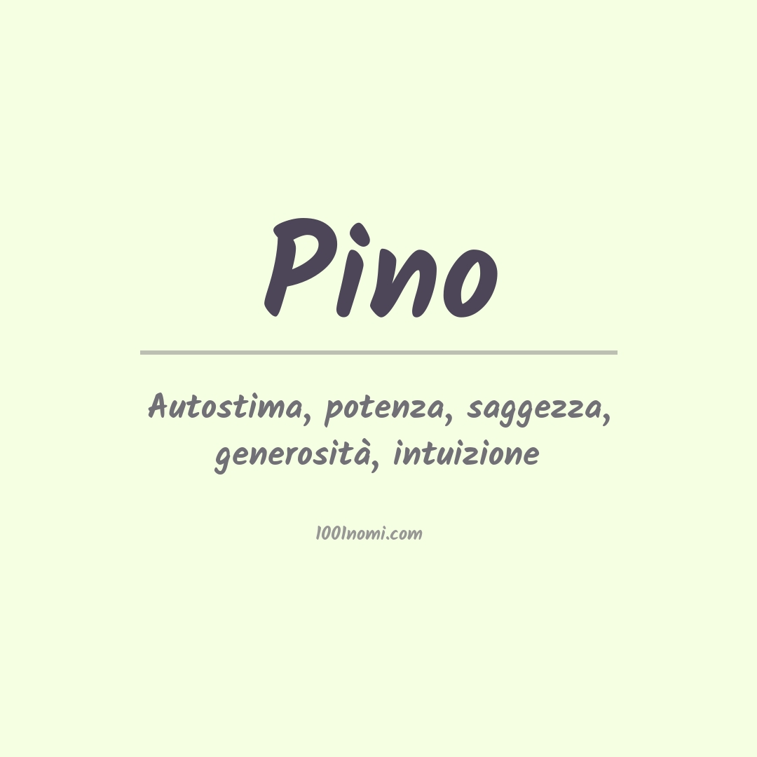 Significato del nome Pino