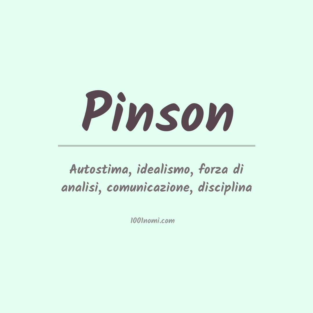 Significato del nome Pinson