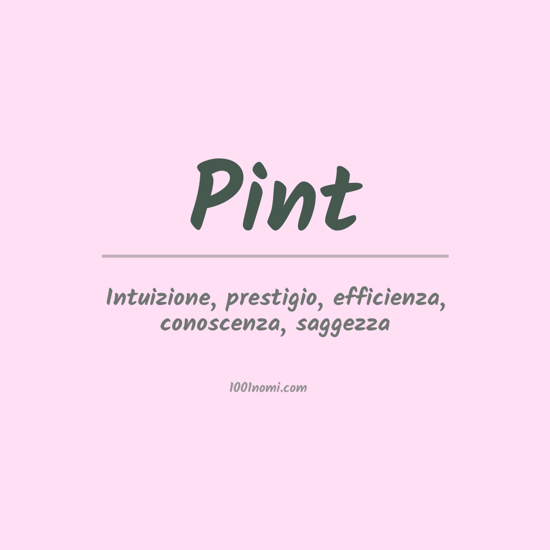 Significato del nome Pint